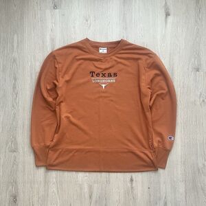 Champion Texas Longhorns Sweatshirt Orange Crewneck Long Sleeve Mens Medium
